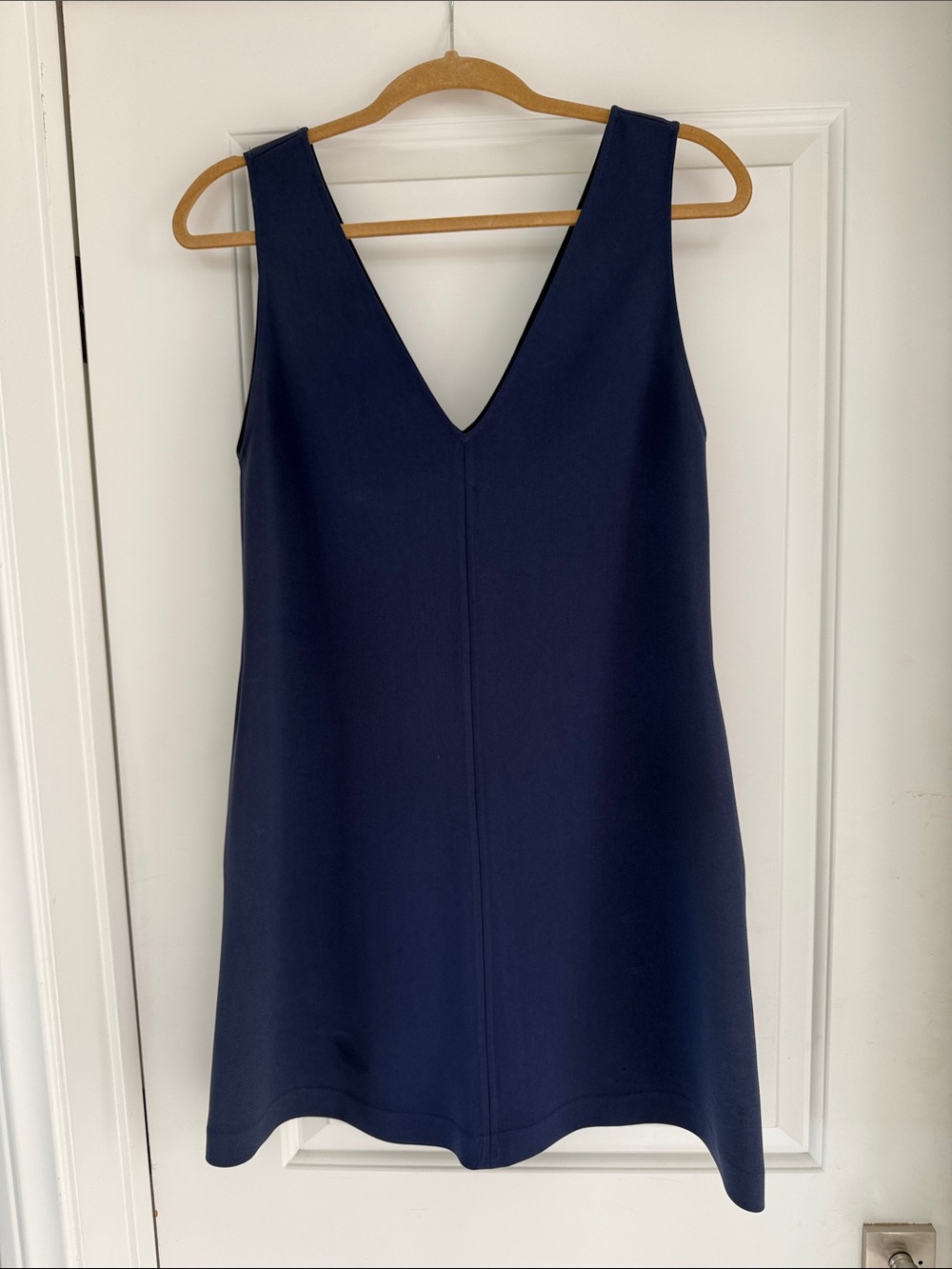 Theory Navy V-Neck Shift Dress